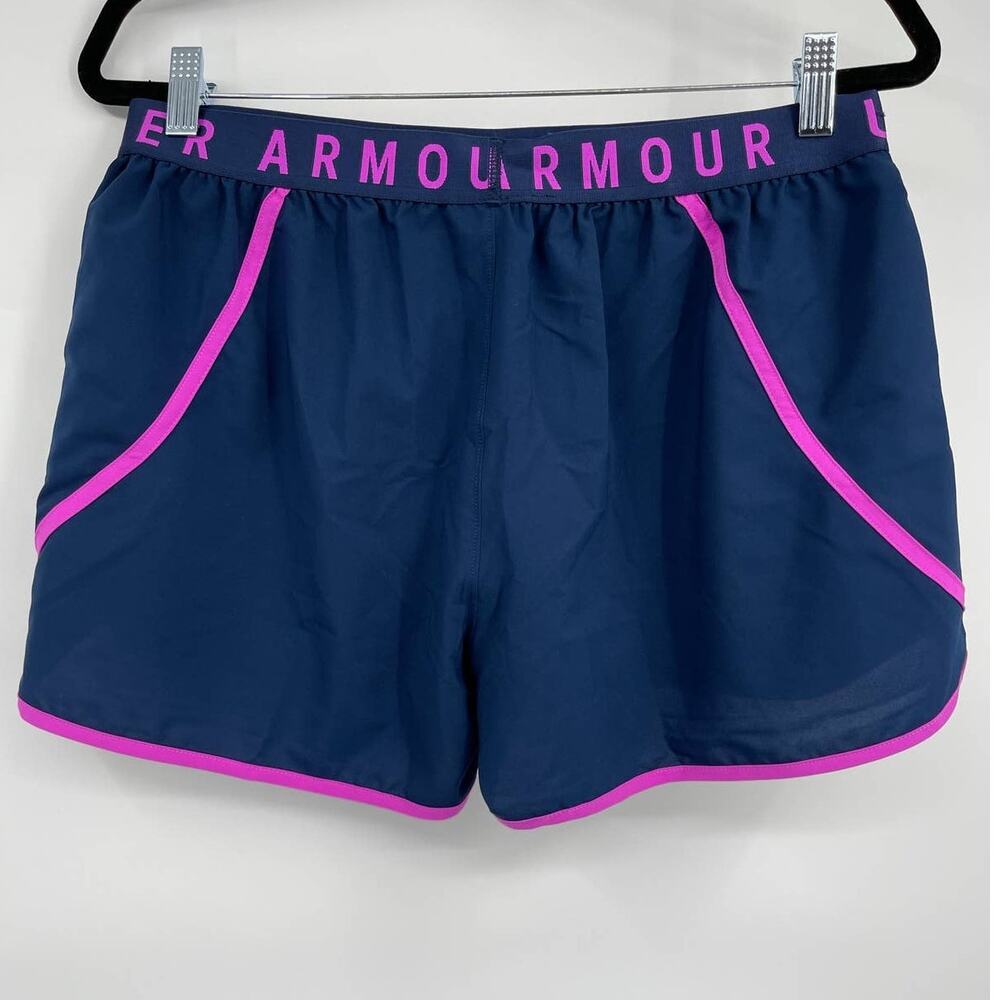 Under Armour Heat Gear Loose Shorts Elastic Waist Workout Gym Size Large NEW - Picture 2 of 10